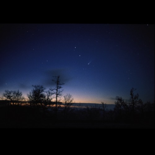 Halley's Comet Over Brasstown Bald Mountain, Georgia