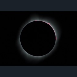 Prominences at 3rd Contact of Eclipse 2017