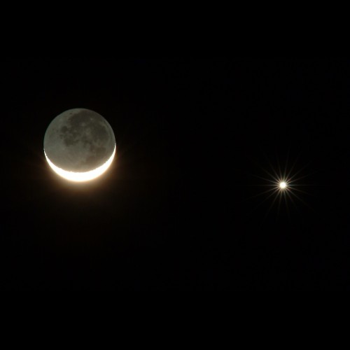 Venus and Moon in Conjunction